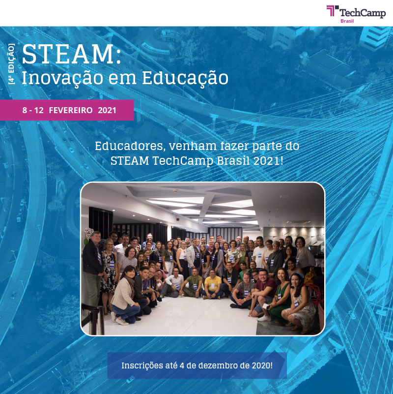 Inscrições abertas para Programa Steam TechCamp Brasil - Link IFSC