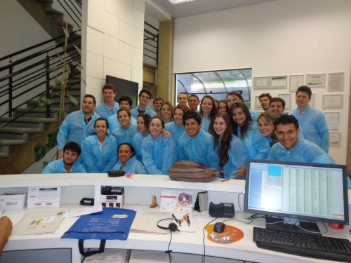 foto alunos e prof na empresa Padtec - Polo Tecnologia Campinas -SP